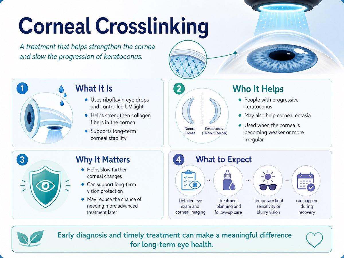 Infographic for corneal crosslinking.